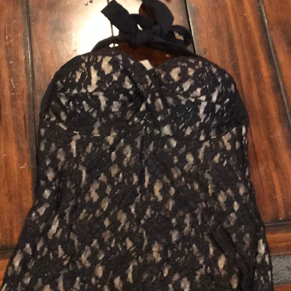 Black and tan lace Victorias Secret Bra Top 34C
